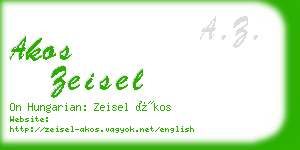 akos zeisel business card